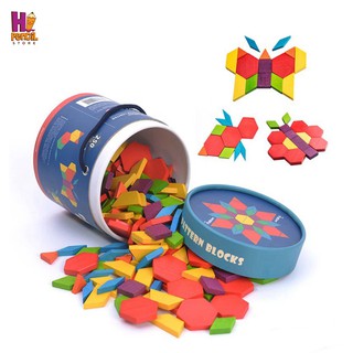 Đồ Chơi Xếp Hình Gỗ Hình Học Sáng Tạo Cho Bé - Chính Hãng Mideer 250 Miếng