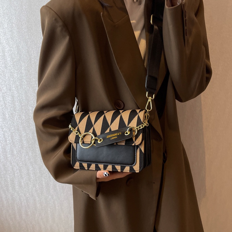 Túi Đeo Chéo Hình Vuông Nhỏ jacquard Hàng Mới Dành Cho Bạn Nữ