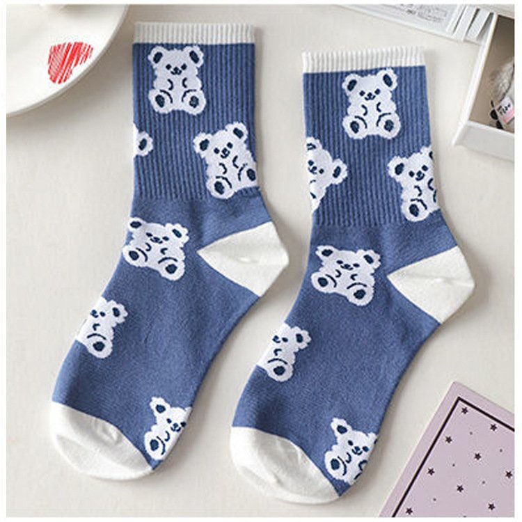 Tất nữ cao cổ, nhiều họa tiết siêu cute, hottrend xanh và trắng chủ đạo 2022 TN207