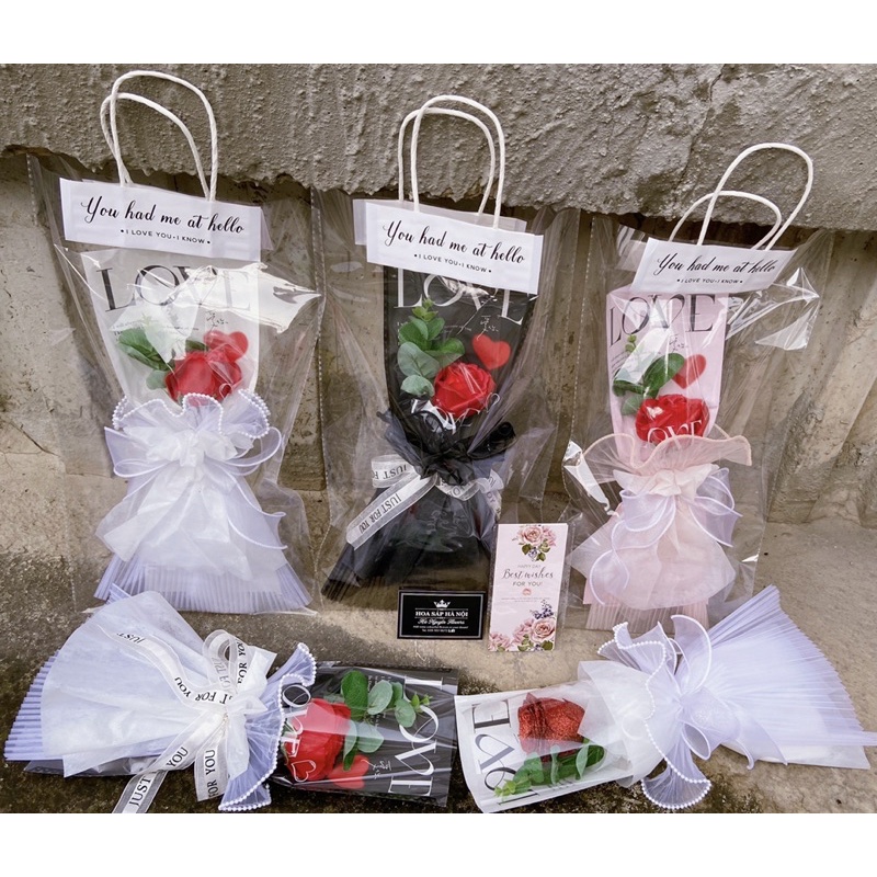 [QUÀ TẶNG 20/10]_ sét 1 bông tặng kèm túi thiệp từ 10 sét được giá sỉ