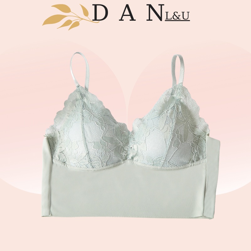 Áo Ngực Bra Cúp Phối Ren Mềm Mại Nữ Tính DAN L&amp;U 8842