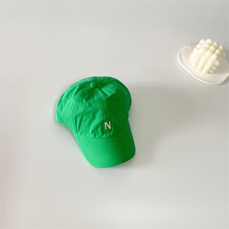 Mũ Lưỡi Trai Chống Nắng Nhanh Khô Màu Trơn In Chữ N Thiết Kế Đơn Giản Thời Trang Cho Bé