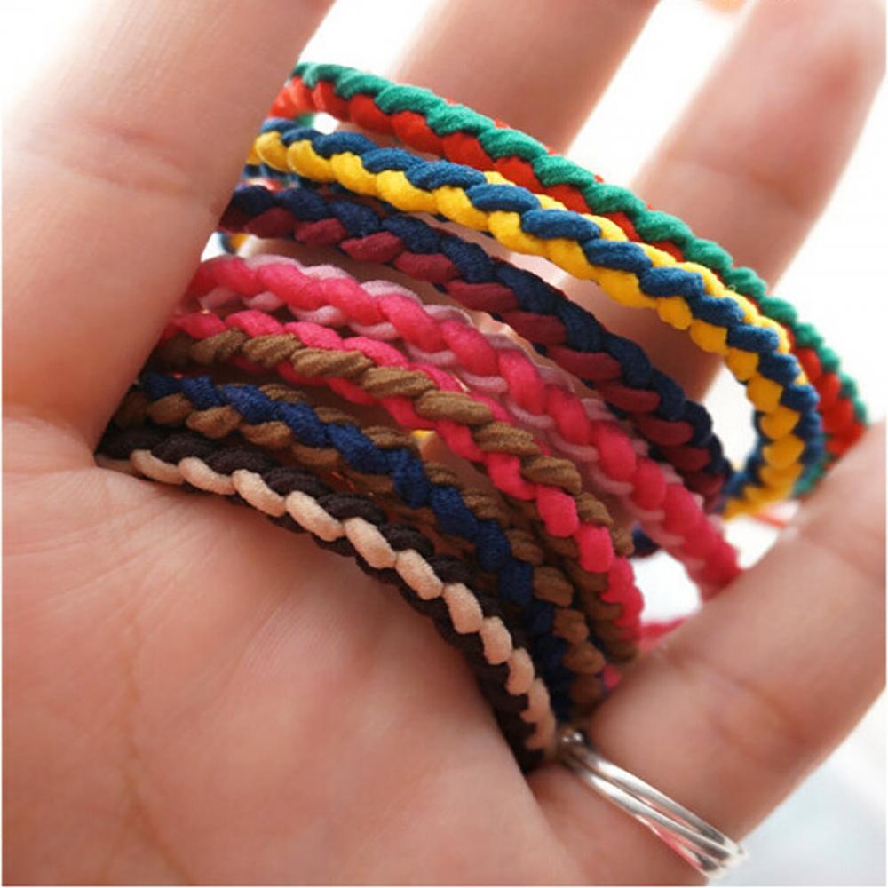 Bộ 10 Dây Cột Tóc Gợn Sóng Nhiều Màu