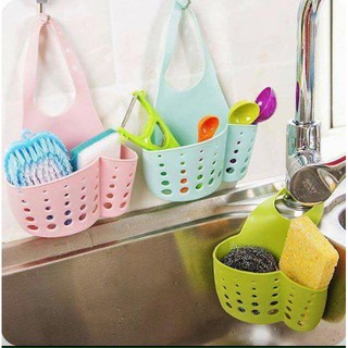 GIỎ ĐỰNG LƯỚI RỬA BÁT TREO VÒI NHIỀU MÀU