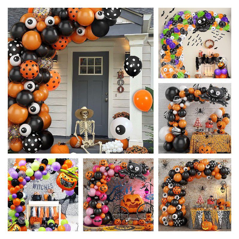 Set vòm bong bóng nhiều màu sắc 2022 dành cho trang trí tiệc tùng sinh nhật trẻ em halloween
