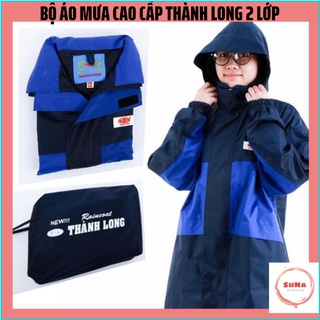 [GIÁ TẬN XƯỞNG]ÁO MƯA BỘ VẢI DÙ THÀNH LONG  2 LỚP CAO CẤP B01