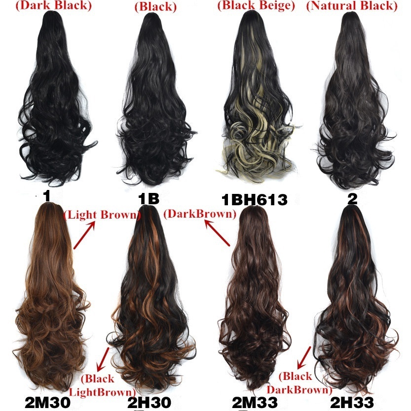 Tóc giả WIGSIN phồng dày kiểu đuôi ngựa dài 22inch