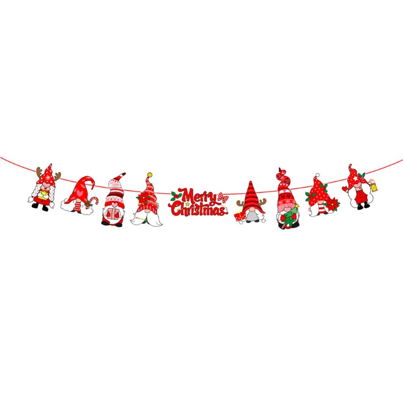 Cờ Treo Trang Trí Giáng Sinh Hình Ông Già Noel tomte gnome