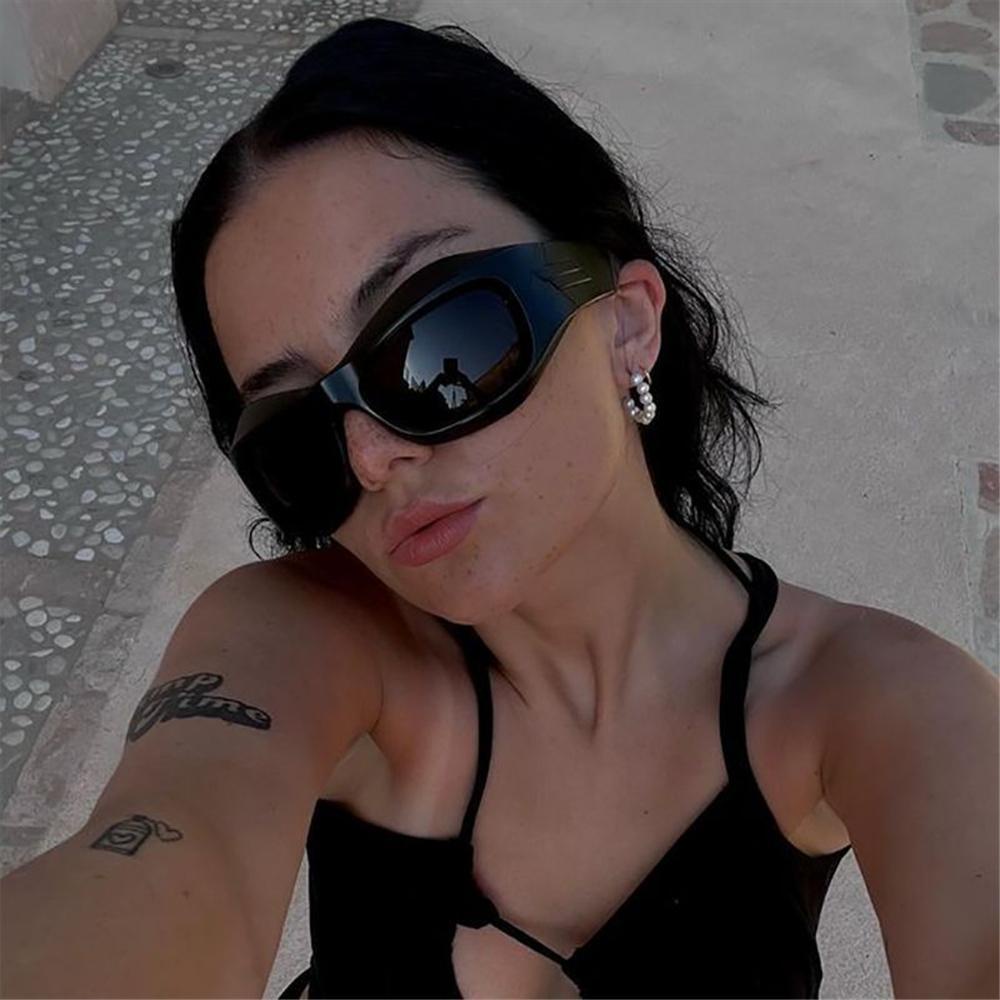 Kính Râm Tròng Dày Oversize Y2K Dùng Lái Xe