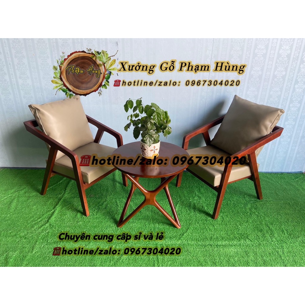 Bộ bàn ghế quán cf trà sữa sofa phòng khách sofa gỗ