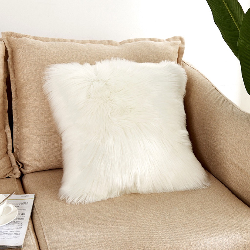 Sale 70% Vỏ bọc 40*40cm lông mềm mại cho gối trang trí sofa, white Giá gốc 150,000 đ - 46A102