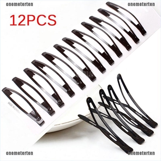 Set 12 kẹp tóc màu đen đơn giản cho nữ