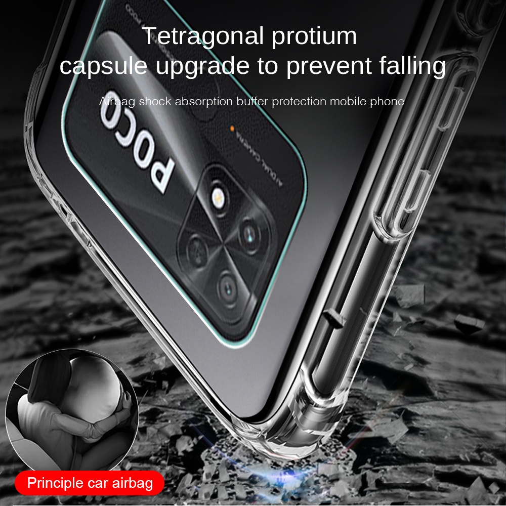 Ốp Điện Thoại Silicon TPU Mềm Trong Suốt Cho Xiaomi Poco C40 X4 M4 M3 X3 Pro NFC X4GT F4 F3 Redmi 10C 10 10A Note 11 11S 10 10S