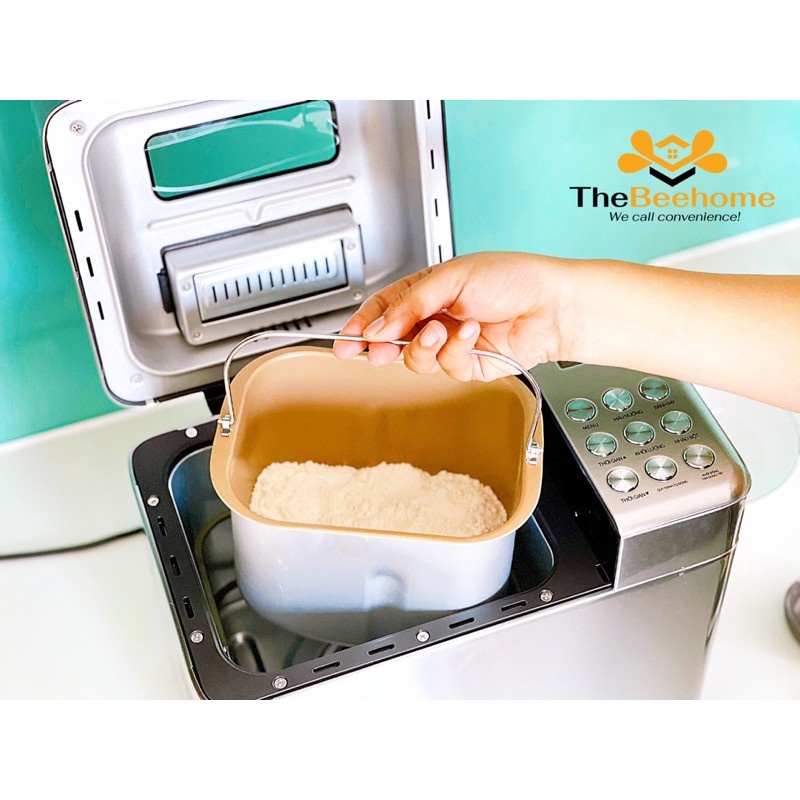 Máy làm bánh mỳ Ranbem 135G đa năng tự động bảo hành 12 tháng Tặng bộ 20 công thức làm bánh mỳ