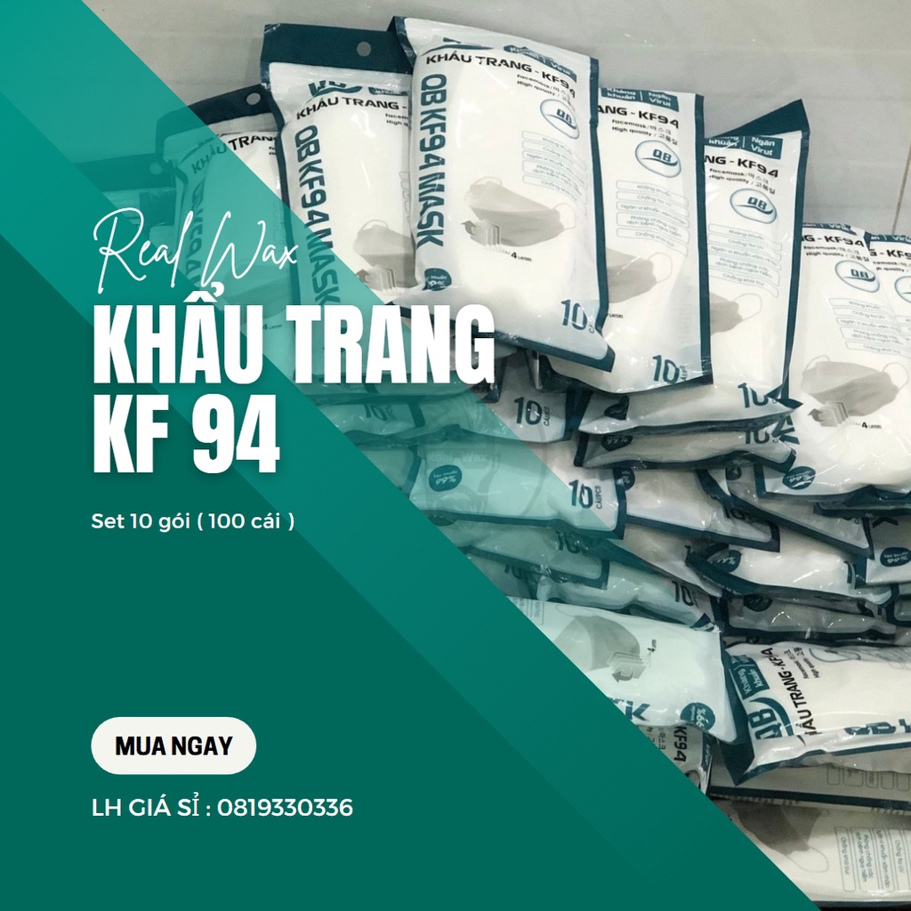 10 Gói Khẩu Trang Y Tế 4D KF94 Kháng Khuẩn Uni Mask, QB, HD Mask (Hàn Quốc Hàng Cao Cấp)