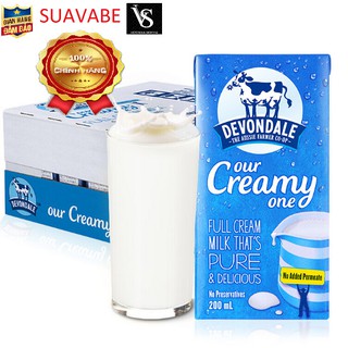Thùng 24 hộp Sữa Tươi Nguyên Kem Devondale 200ml Date 5/2023