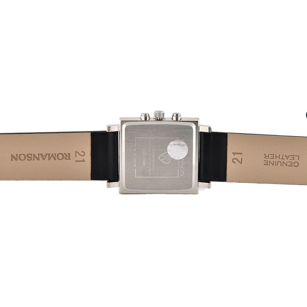 Đồng hồ Romanson Sport Men Watch UL2118MWWH nam dây da vỏ Titanium máy Thụy Sĩ kính chống xước, bấm giờ thể thao cao cấp