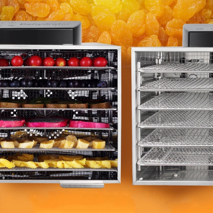Máy sấy trái cây, hoa quả, thực phẩm 6 Khay inox công nghiệp