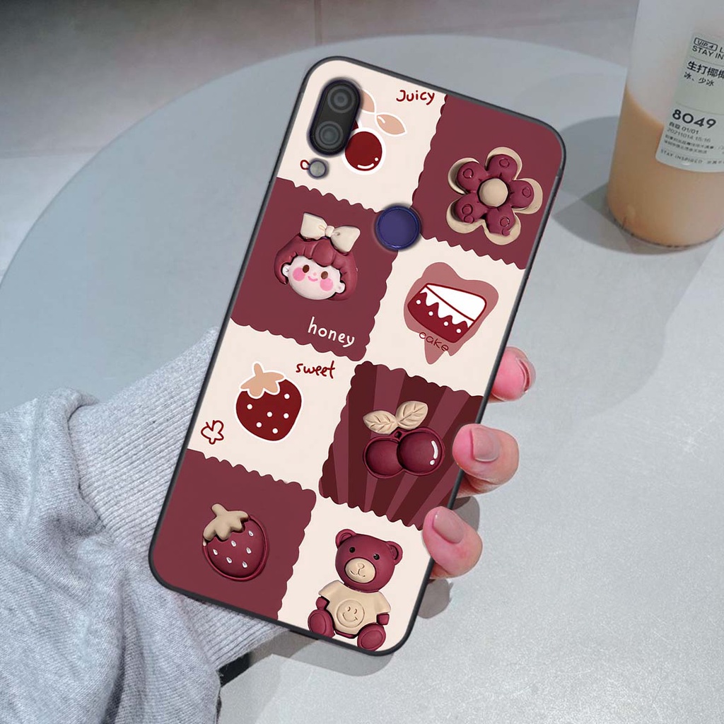 Ốp Xiaomi Redmi Note 7 in hình trái tim, caro kẹo ngọt đầy cá tính siêu đẹp siêu chất