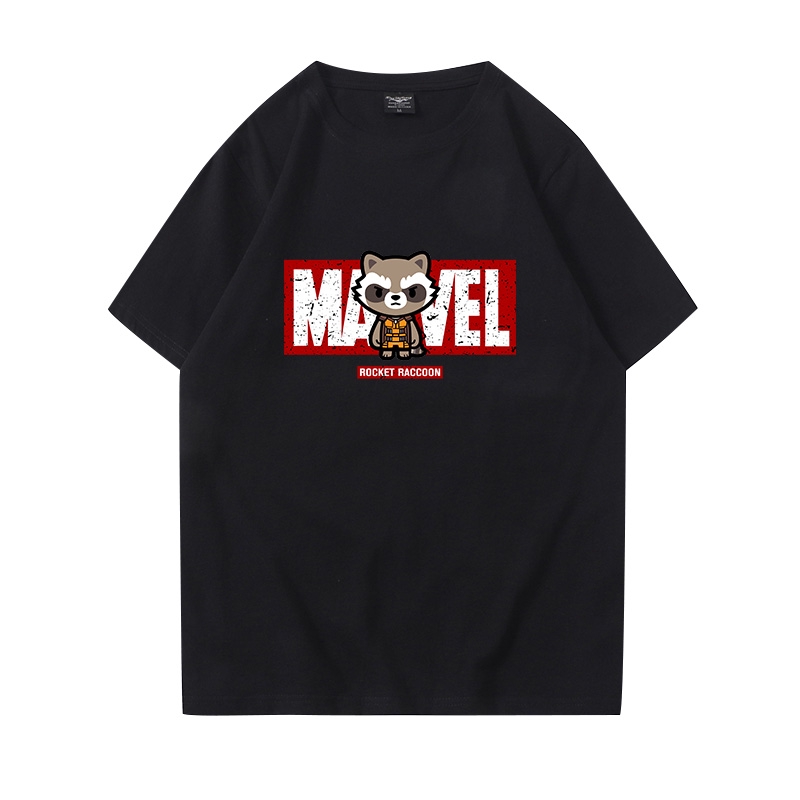 Marvel Áo Thun Tay Ngắn In Logo Rocket Raccoon Thời Trang Mùa Hè