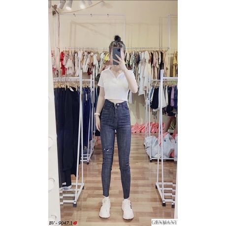 Quần bò ôm rách siêu đẹp. Size S M L