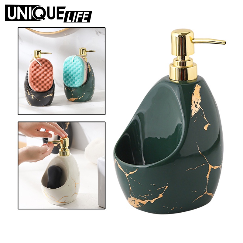 Chai đựng xà phòng dạng vòi nhấn 2 trong 1 kèm giá đỡ bọt biển tiện dụng cho phòng tắm/ phòng trẻ em