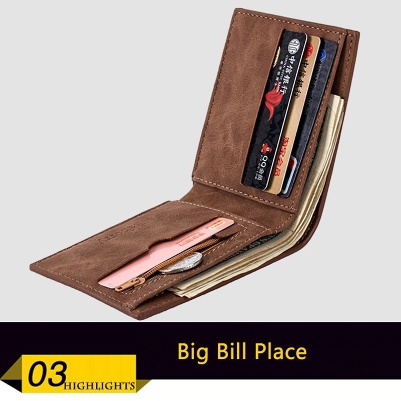 Ví da PU thời trang kiểu dáng vintage dành cho nam