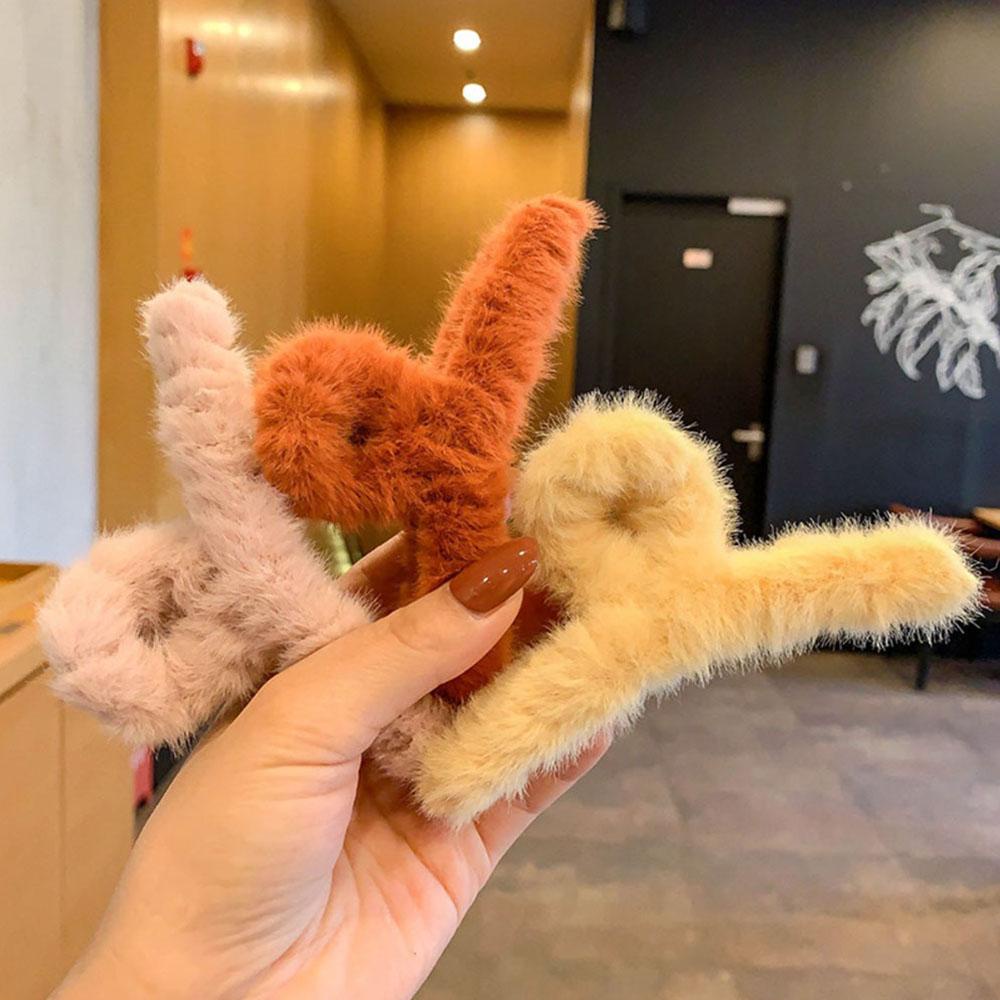 Kẹp Tóc Móng Vuốt Màu Trơn Thanh Lịch Thời Trang Thu Đông Cho Nữ