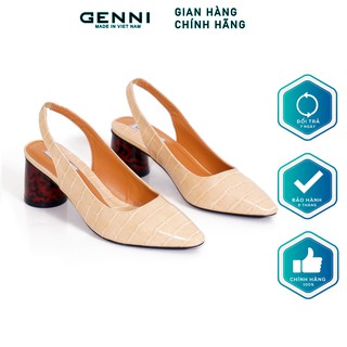 Giày slingback da cá sấu 5p ge447 - genni