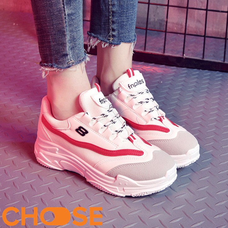 Giày Nữ Sneaker Choose Nữ Giày Thể Thao Độn Đế ULZANG Tăng Chiều Cao Viền Màu Cá Tính G29K1 | BigBuy360 - bigbuy360.vn