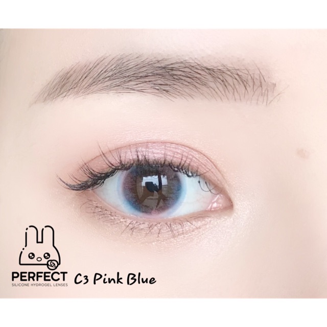 14.0 - 0.00 - C3 Pink Blue Kính Áp Tròng - Giá 1 Chiếc