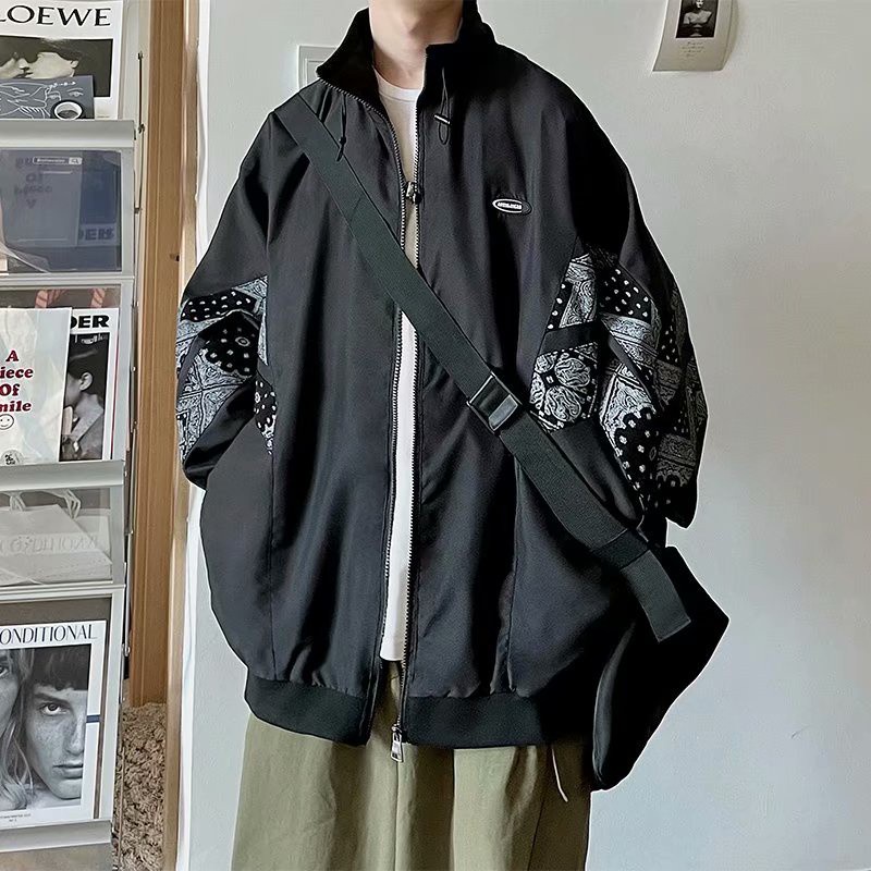 Áo Khoác Bóng Chày Dáng Rộng Cỡ Lớn In Họa Tiết Kiểu Hàn Quốc Cá Tính Cho Nam