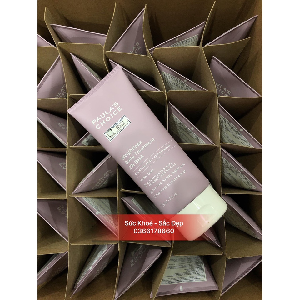 Kem dưỡng da ngăn ngừa mụn,viên nang lông Resist weightless body treatment 2% bha / AHA