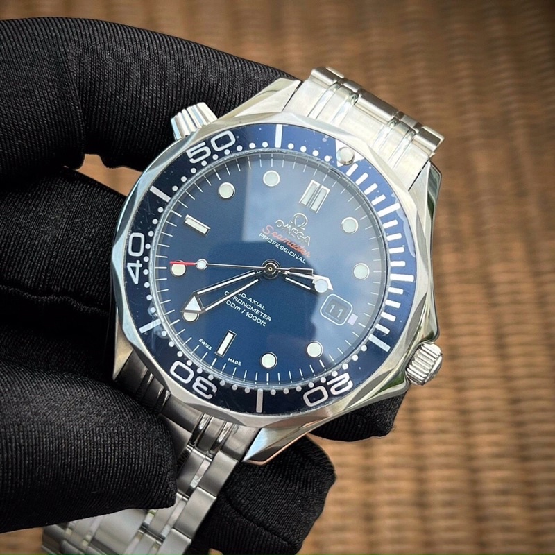 đồng hồ nam omega seamaster blue cao cấp- automatic- hàng chuẩn- full box- bảo hành 24tháng