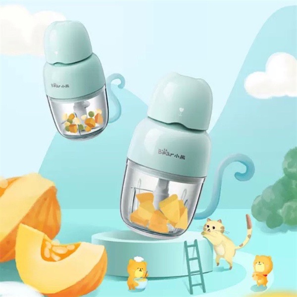 Máy xay đa năng Bear GR-B03V2 0,3L máy xay đồ ăn dặm cho bé chính hãng bản quốc tế BH 18 tháng