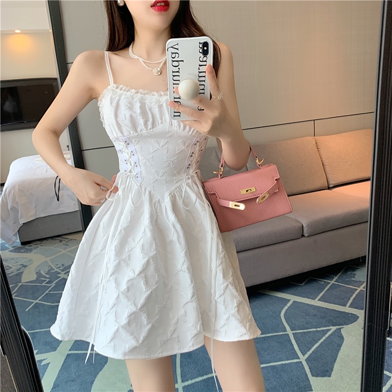 Đầm Mini Không Tay Trễ Vai Thời Trang Mùa Hè Quyến Rũ Cho Nữ