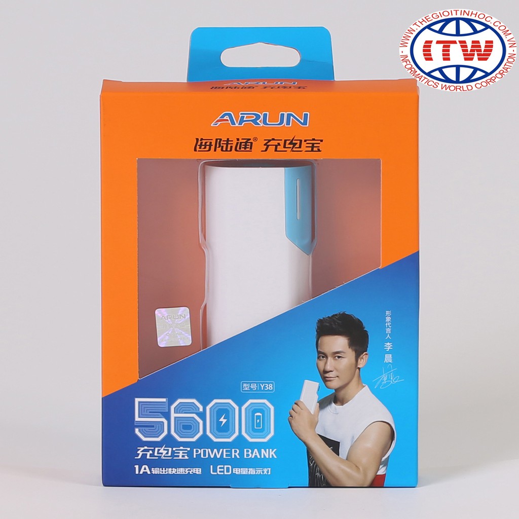 Pin dự phòng Arun Y38 5600mAh (Trắng)