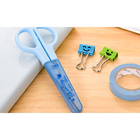 Kéo học sinh 121mm Deli - Hồng/Xanh - 1 chiếc - 6021