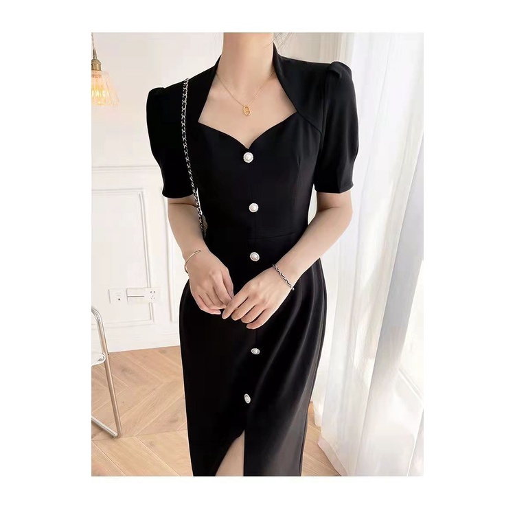 women's fashion korean bow temperament dress
