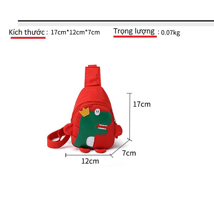 Túi đeo chéo khủng long cho bé siêu ngầu
