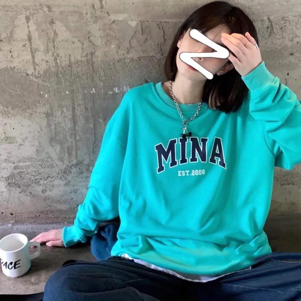 NRVP Áo Thun Nữ Dài Tay Cổ Tròn Thời Trang Hàn