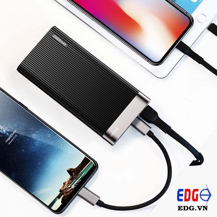 Sạc Dự Phòng Basues 20000mah có PD QC chính hãng
