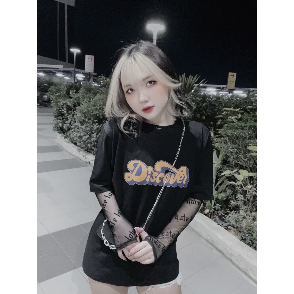 Áo thun unisex phông nam nữ basic form suông rộng phong cách Hàn Quốc Discover Winiti T shirt