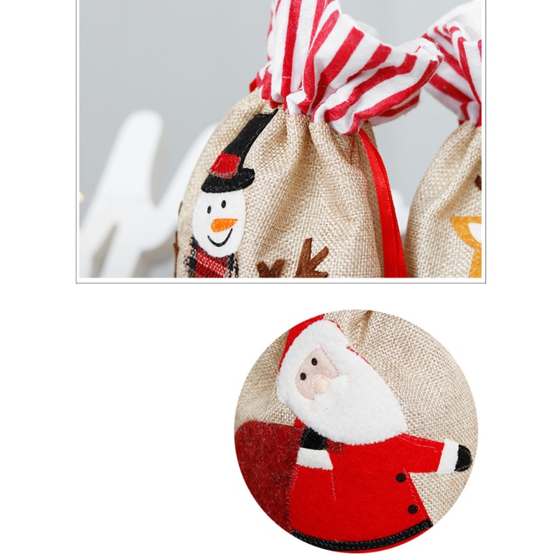 Túi Rút Đựng Kẹo Giáng Sinh Hình Ông Già Noel