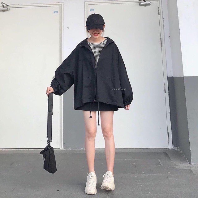 Áo khoác kaki ullzang cánh dơi tay phồng cực dễ thương