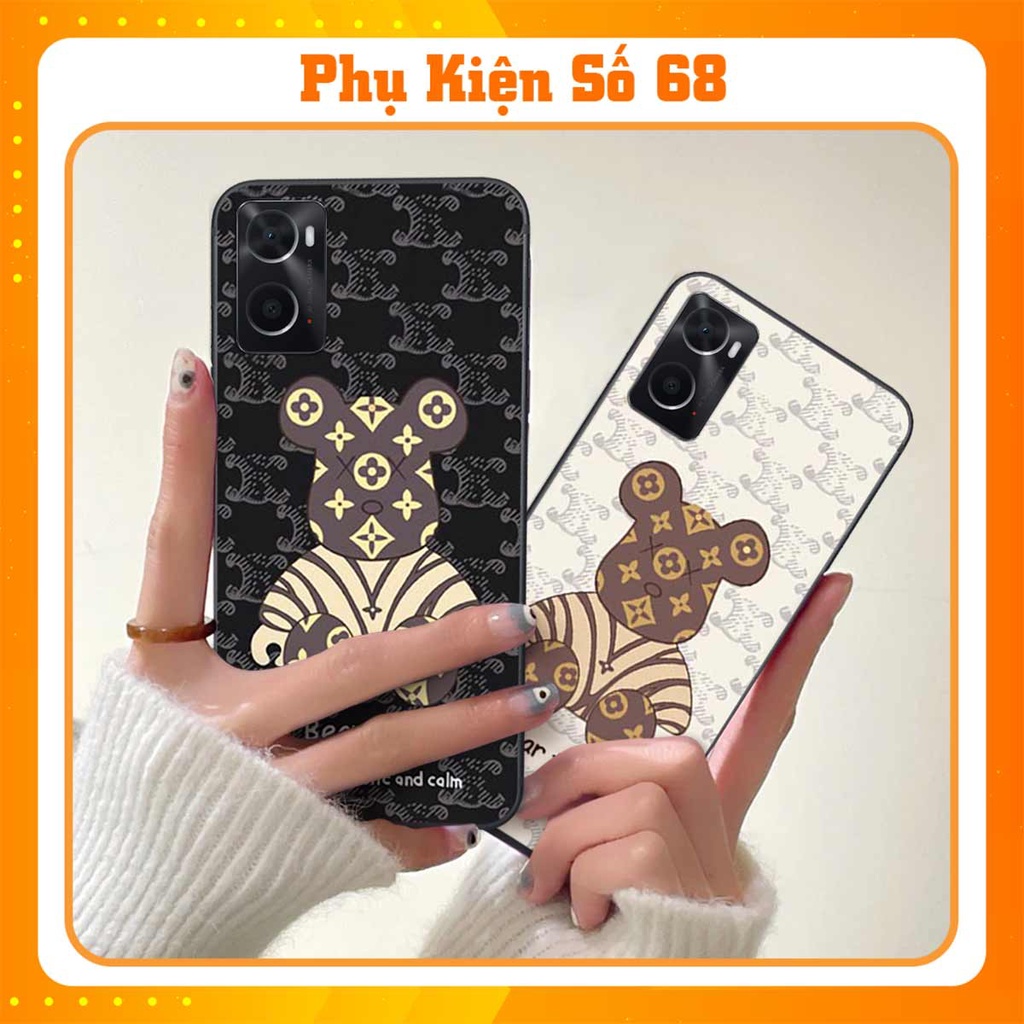 Ốp lưng điện thoại Oppo A76 elegant, gấu be@rbrick cao cấp, vỏ ốp rẻ đẹp