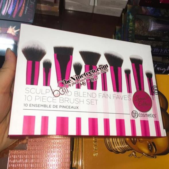 Bộ Cọ BH Cosmetics Sculpt And Blend – Fan Faves 10 Piece Brush Set