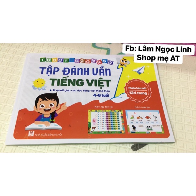 Tập đánh vần tiếng việt phiên bản mới nhất gồm 2 phần - có thêm hình ảnh minh hoạ