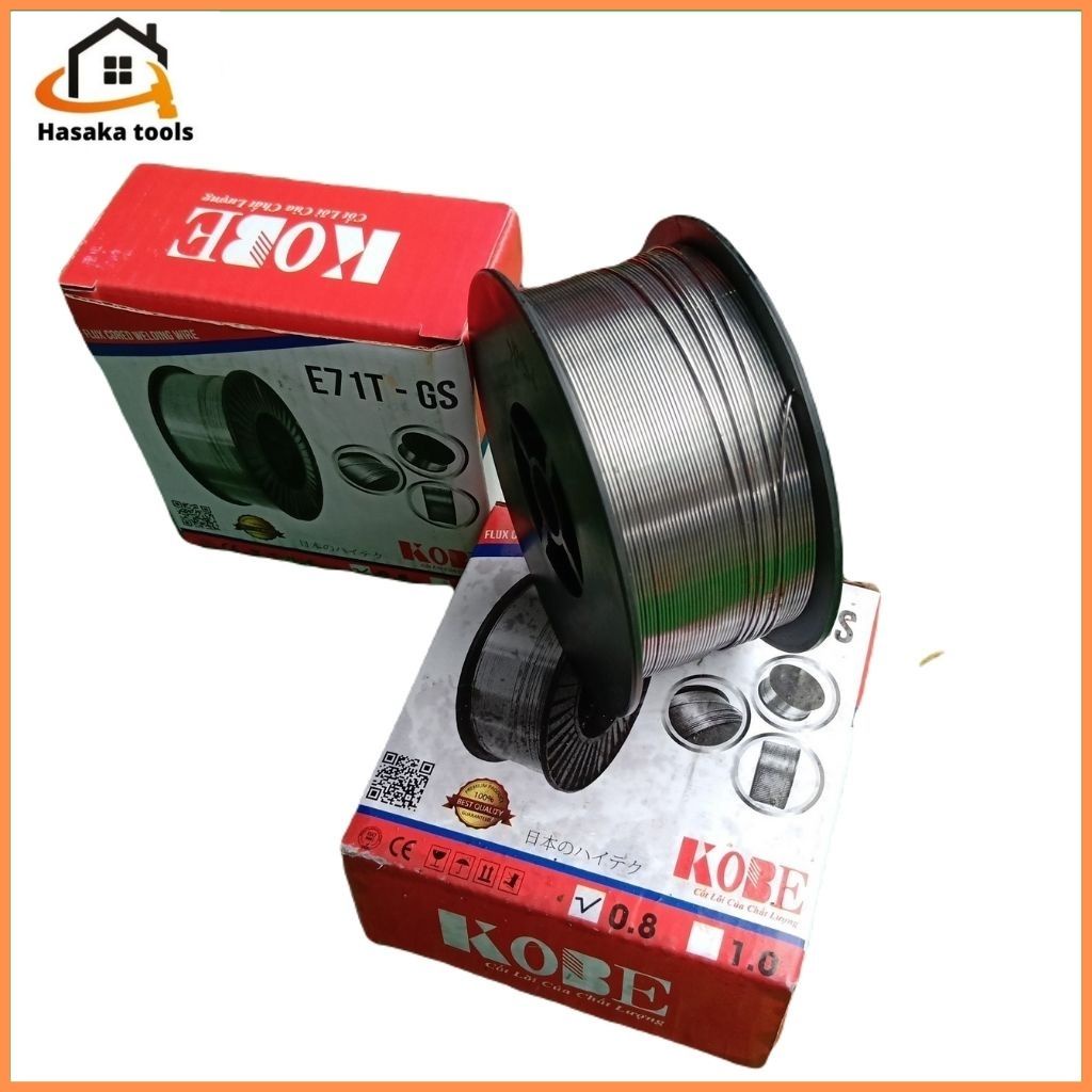 Cuộn dây hàn mig Kobe E71T-GS 1mm lõi thuốc không dùng khí,thiết hàn 1mm