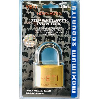 KHÓA MÓC YETI 50mm CHÌA ĐIỆN TỬ THAU BẤM